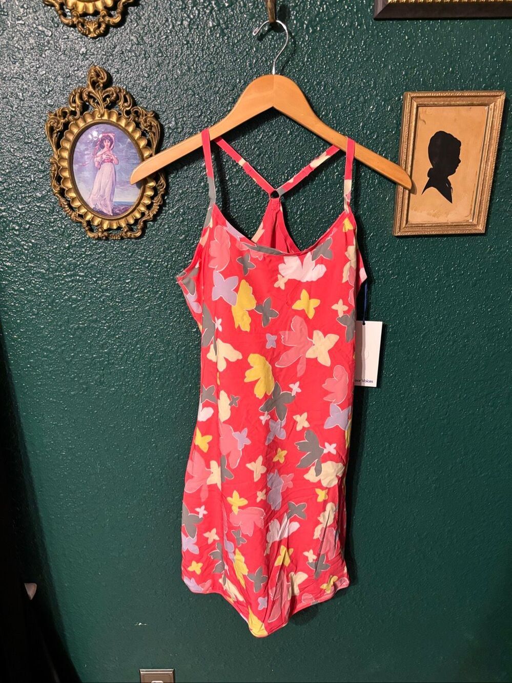 Outdoor Voices The Exercise Dress Shorts Skort Racerback Pink Floral Size Medium